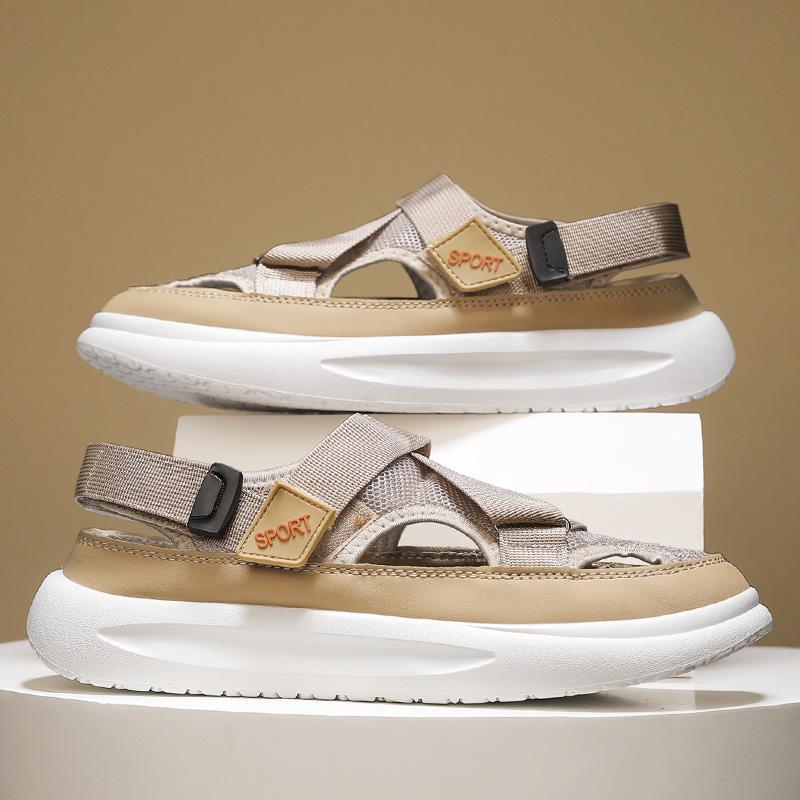 Sandals Velcro Sports Beach Shoes Platform Casual Mesh Hollow Basket Shoes