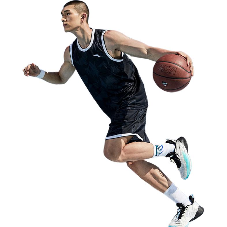 Anta Logo Print Sports Basketball Suit Men Sportswear Red 152221210-3