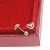 Simplicity Glossy Heart Earings Stud Original Exquisite Earrings for Women Light Luxury Copper Plated Rose Gold Sweet Zircon
