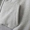 Fall Winter Men Coat Zip-up Long Sleeves Elastic Cuff Thick Plus Size Drawstring Plush Solid Color Loose Pockets Daily Sport Hoodie