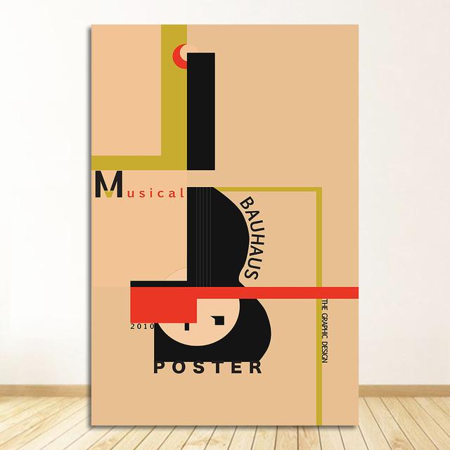 1923 Weimer Exhibition Abstract Artwork Modern Art Wall Art Canvas Painting Silk Poster Home G689 Art Decor Bauhaus Ausstellung