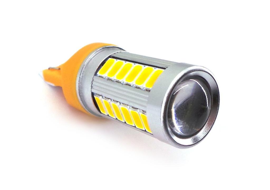 2 Pcs LED Bulb 7440 W21W 12V 1300lm CANBUS Orange Off-Road