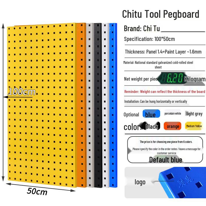 Chitu Perforated Pegboard Hardware Storage Rack with Hooks