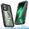iPhone 14 Pro Max Waterproof Case, Redpepper, for MagSafe, Black