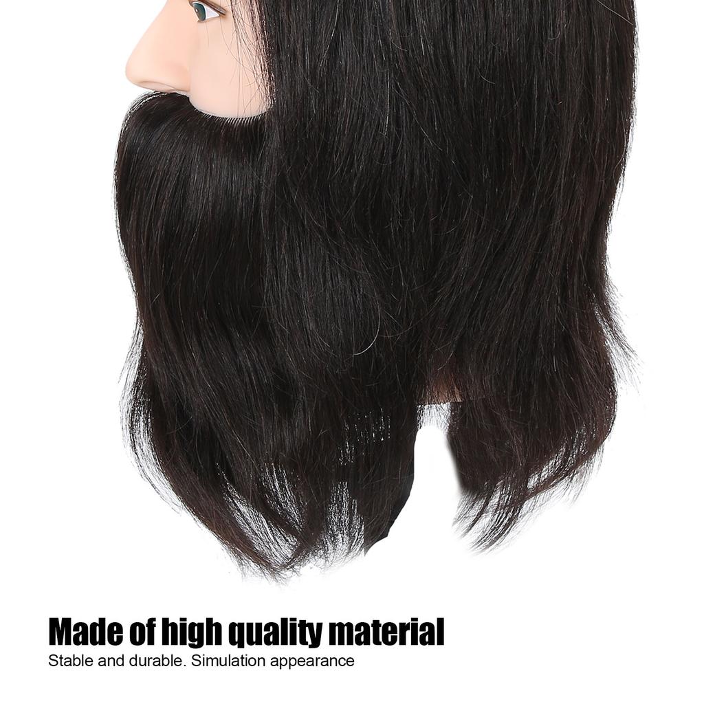 Salon Male Mannequin Head Human Hair Practice Hairdressing Training Head for Styling