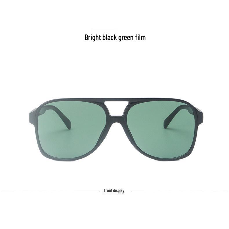 2021 Trendy Retro Double Bridge Sunglasses with Ocean Lens, Big Frame for Men & Women.