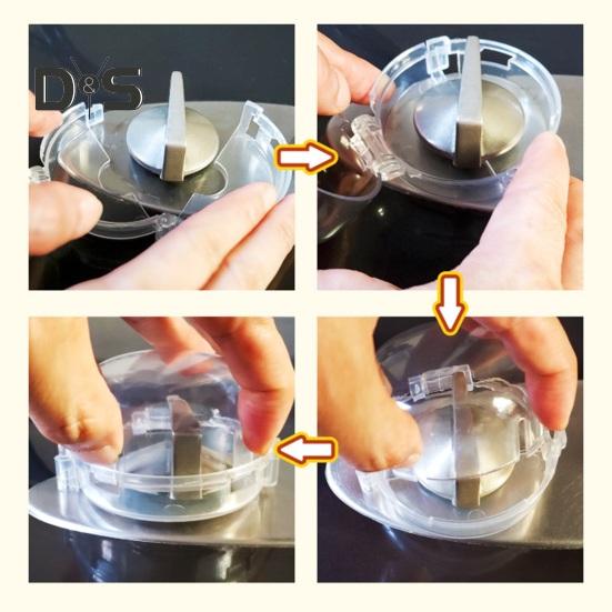 1/2/4/6 Stuks Transparante Gasfornuis Knop Beschermer Stofdicht Babyproof Keuken Magnetron Schakelaar Knop Vergrendeling Beschermer Kinderveiligheid Bescherming Ovenknop
