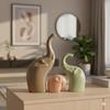 Lephant Family Matte Finish Ceramic Figures | Home Decor Living Room Decorative Items Showpieces House Warming