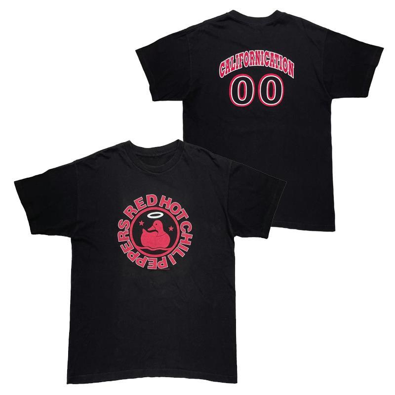 80's Vintage Red Hot Chili Peppers Vintage Loose Men's and Women's T-shirts Oversize Clothing Short Sleeve Cotton Tshirt
