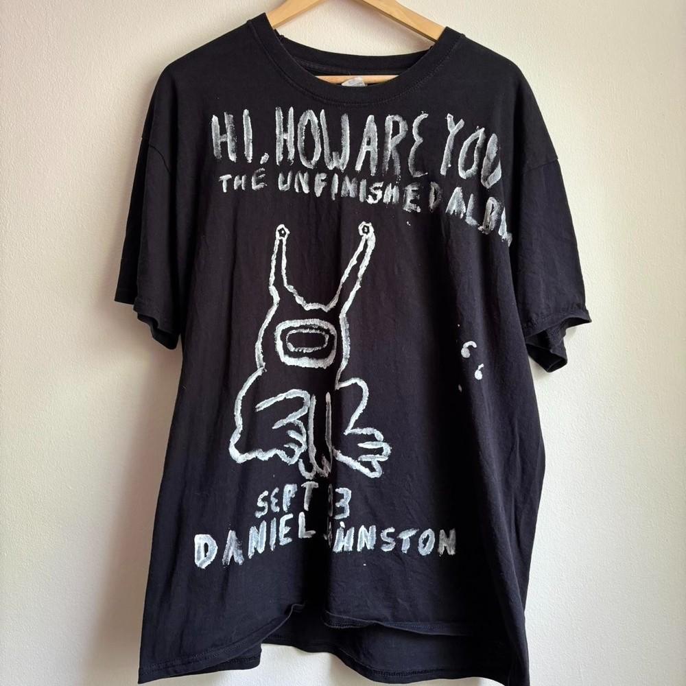 Ремейк футболки с коротким рукавом Daniel Johnston, классическая, черного цвета, KV39918, унисекс XL