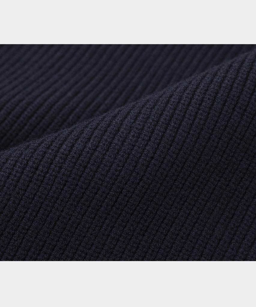 LETTERCOMO Essential V-Neck Cardigan Knit Dark Navy
