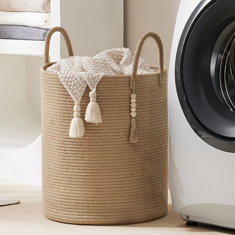Home Organization And Storage Baby Children Toy Storage Baskets Cotton Rope Woven Laundry Basket Sundries Organizer