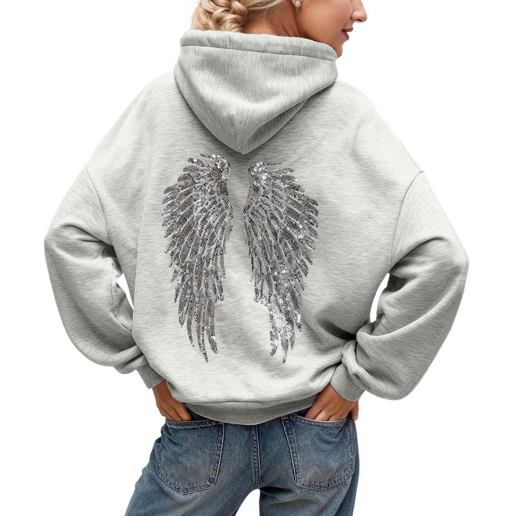 Women's Casual Round Neck Long Sleeve Sweatshirt Solid Color Sweatshirt
