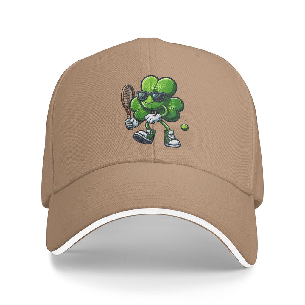 Tennis Player St Patricks Day Shamrock Clover Irish Prid Casual Baseball Cap Spring Trucker Hat Breathable Outdoor Hip Hop Hats