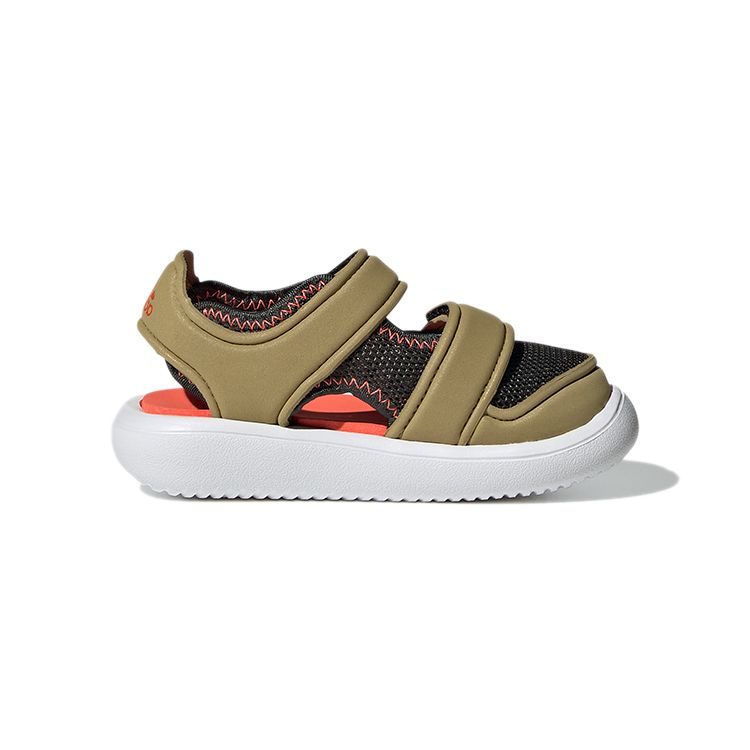 Adidas Water Sandal Space Leather Comfortable Versatile Non-Slip Low-Top Walking Shoes Baby Shoes Earth-Yellow FY6037