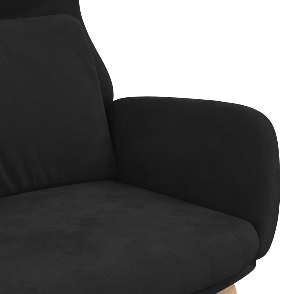 Relax Armchair Black Velvet