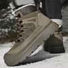 Warme Fleecegefütterte High-Top Winter Herren Wanderschuhe Outdoor Sports Laufschuhe Übergröße Lässige Sneakers für Herren