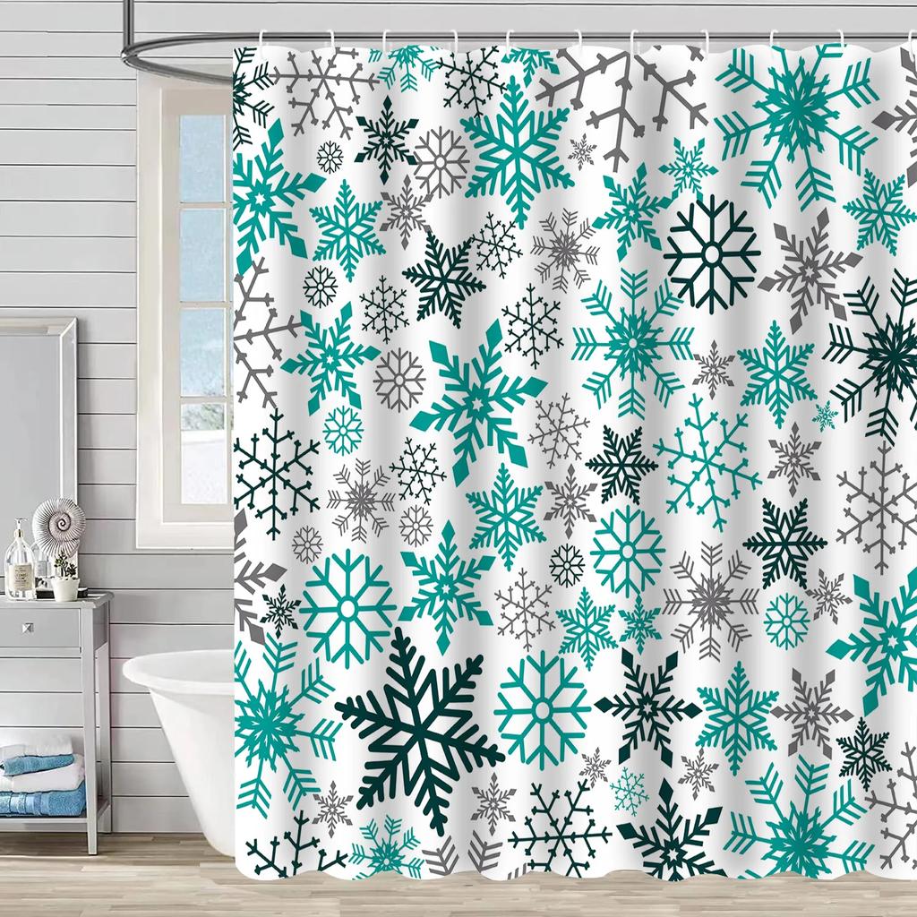 Merry Christmas /Santa Claus/Shower Curtains Holiday Farmhouse Home Fabric Bath Curtain Bathroom Decor/cow Print Blanket