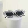 JYL TS Women's Glitter Flower - Irregular Funny Decorative Sunglasses WF-3999Glitter