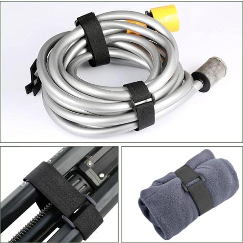 Azarxis Magic Cable Ties, 20mm and 25mm, with Buckles, for Cargo Ties, Fastening Straps, Velcro, Strong, Cuttable, Reusable, for Wire Organization, Pa