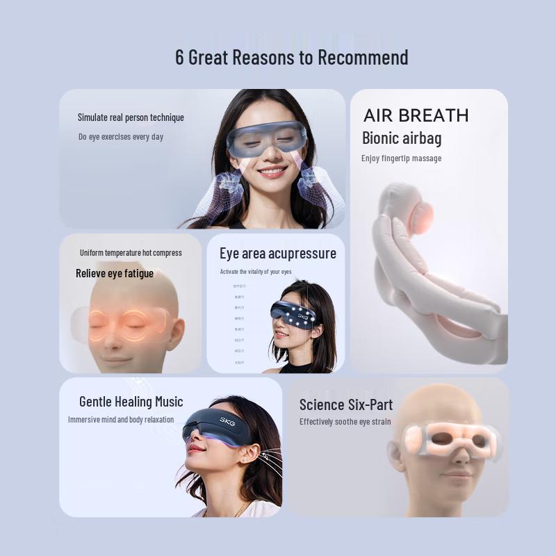 SKG E3 Series Eye Massager with Heat and Bluetooth