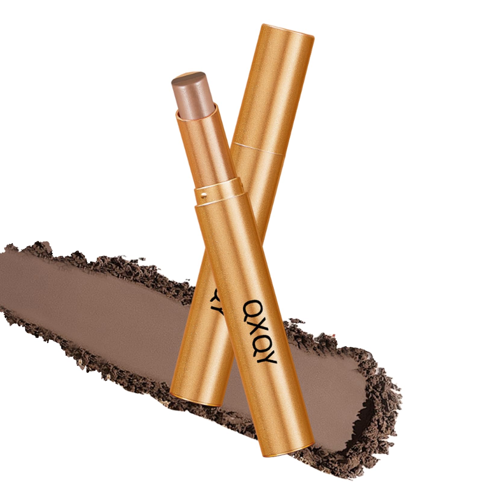 

Matte Earth Eyeshadow Stick - 3-Color Gradient - Long-lasting, Portable, Highly Pigmented, Creates a Defined Look, Easy Makeup, Beginner-Friendly,