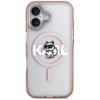 Karl Lagerfeld IML Choupette Sketch Logo MagSafe Case for iPhone 17 Pink