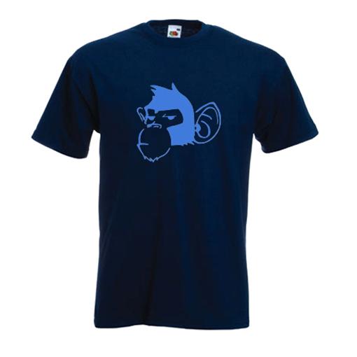 Thick skinned chimpanzee pattern printed T-shirt Banksy City Art Template Graffiti Cool T-shirt