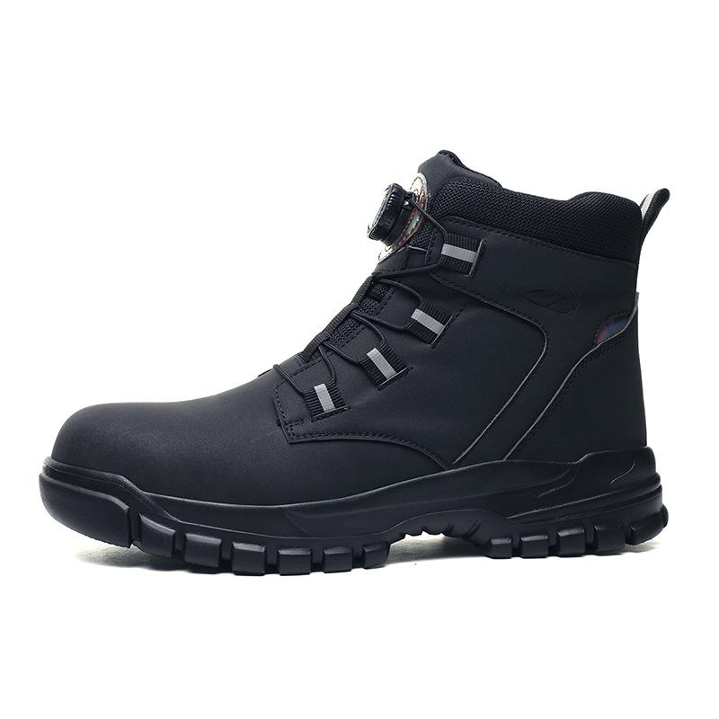 Steel Toe Anti-Smash Safety Shoes with Puncture-Resistant Technology, Lightweight & Comfortable Shock-Absorbing Work Shoes