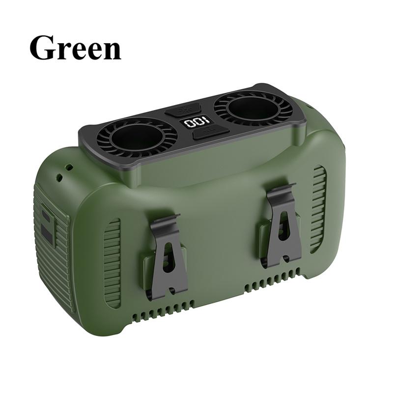 10000mAh Portable Waist Fan with Power Bank - USB Rechargeable  Battery 5 Speeds for Outdoor Activities Camping Fishing  Farm