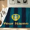 1PC Leeds United Custom Name Patterned Flannel Blanket Suitable For All Seasons for Home Decor Warmth and Comfort Gifts Holiday Present
