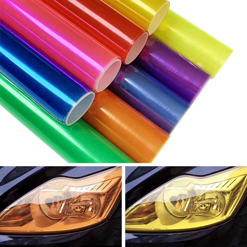 30cmx200cm Auto Farbe Aufkleber Folie Aufkleber Wasserdicht Vinyl Wrap Folie Tönung Scheinwerfer Wrap Folie Autozubehör