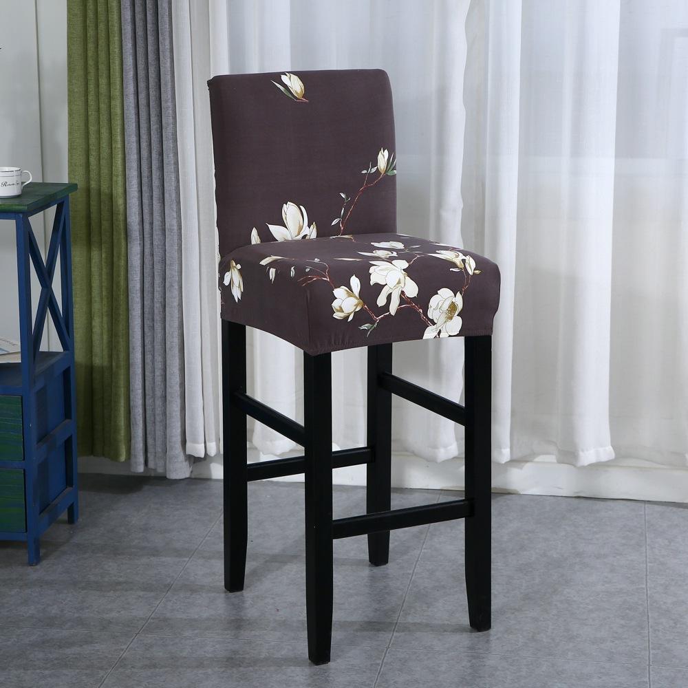 Elastic Bar Stool Chair Cover Home Dining Room Bar Seat Cover Geometric Style Restaurant Hotel Decor Washable Easy Cover 1pc