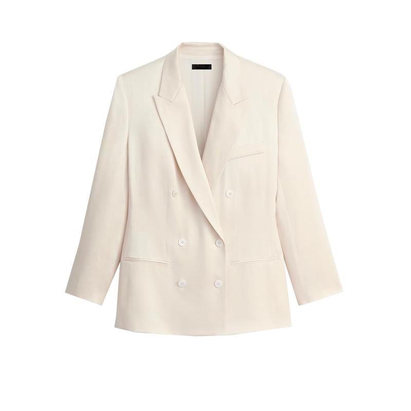 Spring New Arrival Easiest for Match Casual Fashion Polo Collar Niche Temperament Double Breasted Suit Outwear 9394712