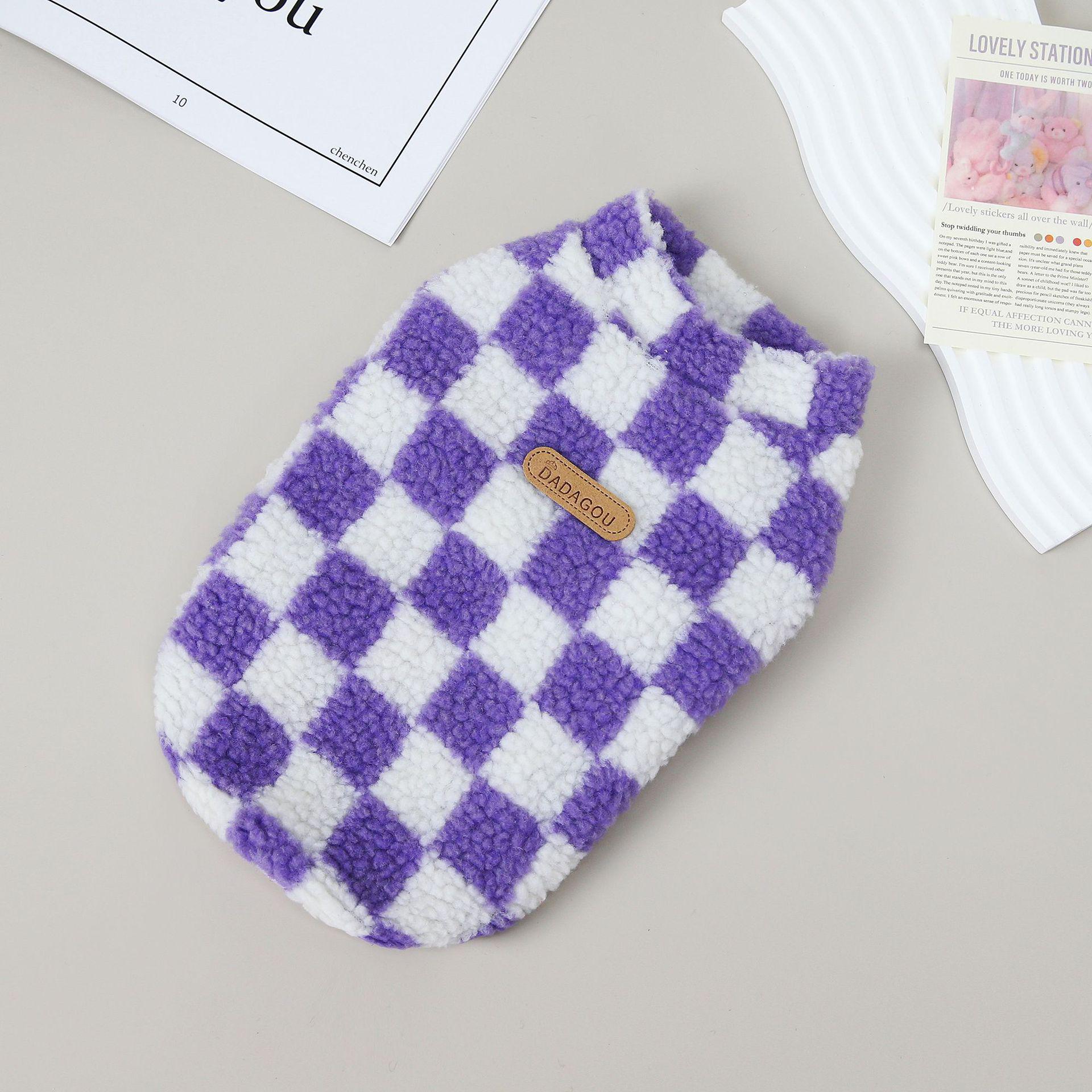 

Флисовая одежда для собак из клетчатой ткани на осень/зиму — подходит для пород бишон и тедди S (2.5-4 jin)