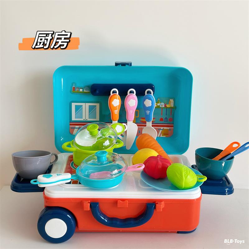 Kids Role Playing Pretend Play Simulation Educational Suitcase Toy For Children