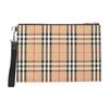Pochette Classica a Quadri in Tela Vintage Pochette da Uomo Kaki 8014989