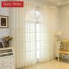 1PC Nuan Series Modern Artistic Luxury Window Tulle Translucent Ginkgo Leaf Embroidered Sheer Curtain for Living Room Bedroom Window Home Decor