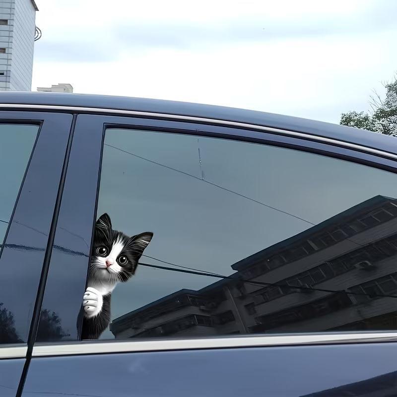 Cute Funny Peeking Cat Waterproof Sticker Self-adhesive Vinyl Decal for Car Window Laptop Skateboard Luggage