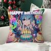 Anime Hatsune Miku Cushion Cover Inches Farmhouse Decor Home Throw Pillow Covers For Couch Decorations