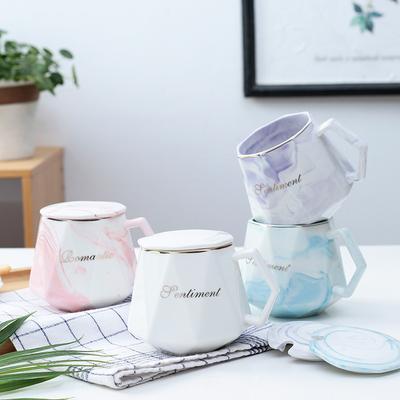 Marbled Ceramic Cup High Looking Mug  Coffee Cup Gift Box  Business Souvenir Cup