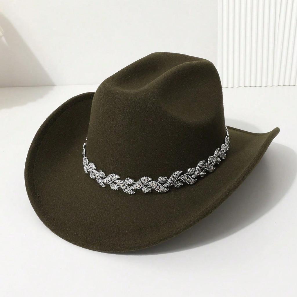 Western Cowboy Top Hat Men's and Women's Casual Top Hat Party Jazz Hat Felt Hat