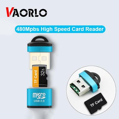 VAORLO USB 2.0 Mini čítačka kariet 480 Mpbs rýchly prenos Vysoko kompatibilný pre počítač PC Laptop High Speed