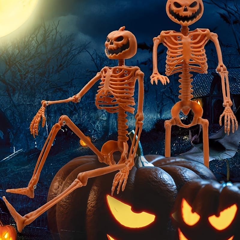 Halloween Skeleton Full Body Movement Joint Realistic Horror Skeleton Ghost House Cemetery Prop Pendan