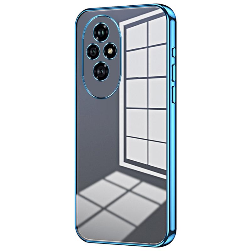 

For Honor 200 5G Case Electroplating Frame Soft TPU Phone Cover Blue