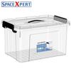 Transparent Storage Box with White Lid