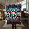 1 Pezzo Coperta in Flanella con Stampa Cartone Animato, Alta Qualità Confortevole per Tutte le Stagioni, Decorazione per la Casa, Calore e Comfort, Perfetta per Regalo di Natale Compleanno