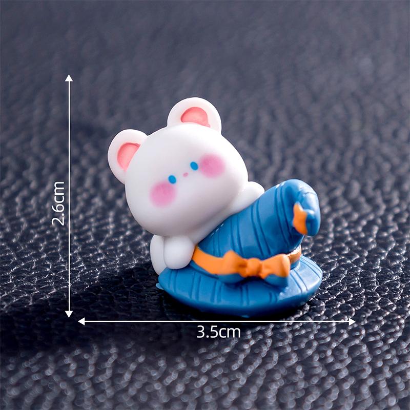 Mini żywiczna statuetka ducha, dyni, zwierzęcia na Halloween, mikro krajobraz, dekoracje na biurko do domu, samochodu