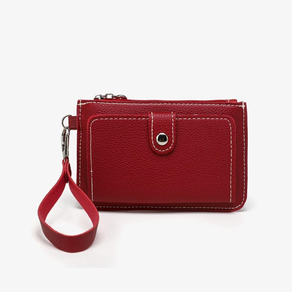 

Mini Card Bag Ultra-thin Card Holder Multifunctional Wallet Women червоний