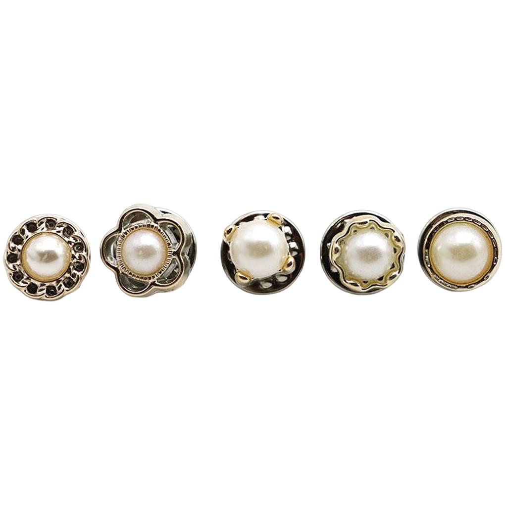 1 Set Shirt Sweater Shank Button Replacement Clothes Blouse Coat Hat Rhinestone Metal Buttons Brooch Pin Badge Sewing